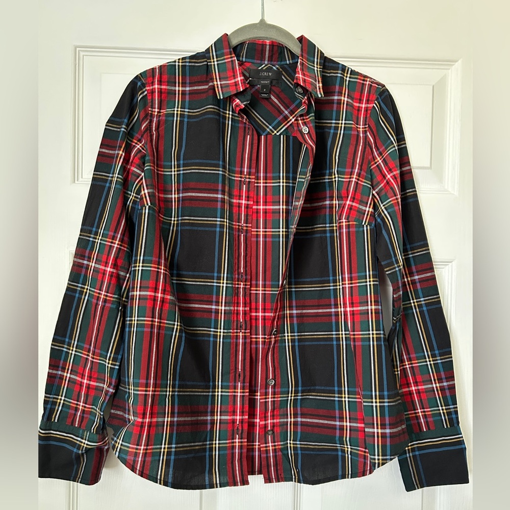 J. Crew Perfect Fit Button-Down Plaid Shirt